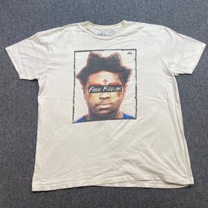 Sniper Gang Free Kodak TShirt 3X Mens Cream Streetwear Hip Hop Graphic Tee